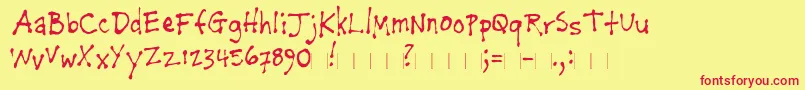 fuente Napkinthemodern – Fuentes Rojas Sobre Fondo Amarillo