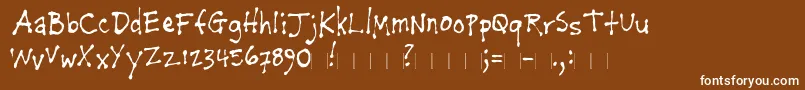 Napkinthemodern Font – White Fonts on Brown Background