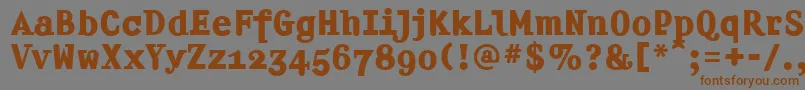 Шрифт Amplifierb – коричневые шрифты на сером фоне
