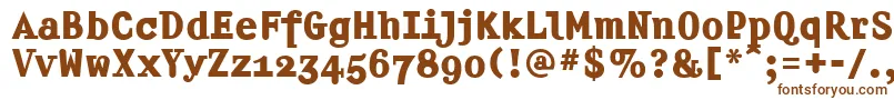 Шрифт Amplifierb – коричневые шрифты на белом фоне