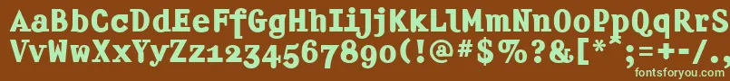 Шрифт Amplifierb – зелёные шрифты на коричневом фоне