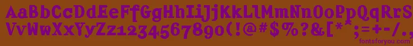 Weitere Informationen zur Amplifierb-Schriftart Amplifierb-Schriftart – Violette Schriften auf braunem Hintergrund