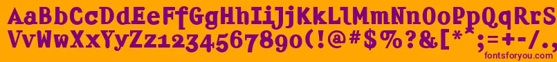 Amplifierb Font – Purple Fonts on Orange Background