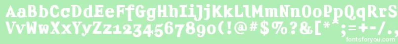 Amplifierb Font – White Fonts on Green Background