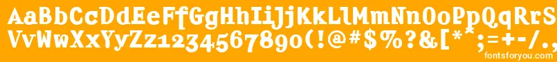 フォントAmplifierb – オレンジの背景に白い文字