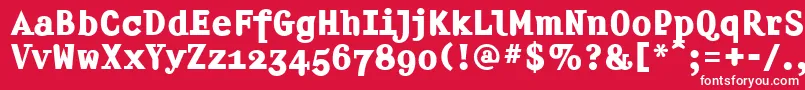 フォントAmplifierb – 赤い背景に白い文字