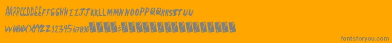 Fleshshop Font – Gray Fonts on Orange Background