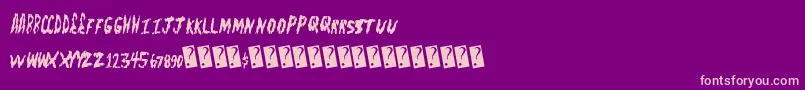 Fleshshop Font – Pink Fonts on Purple Background