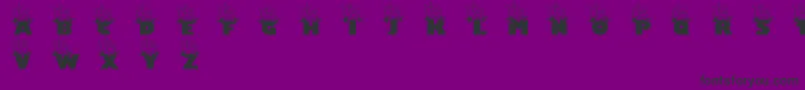 Jollysanta Font – Black Fonts on Purple Background