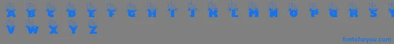 More about Jollysanta Font Jollysanta Font – Blue Fonts on Gray Background