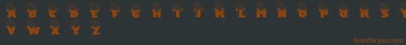 Jollysanta Font – Brown Fonts on Black Background