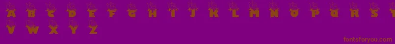 Jollysanta Font – Brown Fonts on Purple Background
