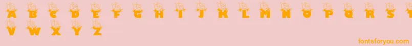 Jollysanta Font – Orange Fonts on Pink Background