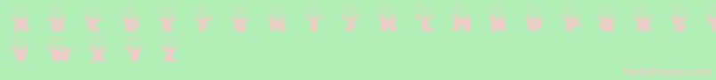 Lisätietoja Jollysanta-fontista Jollysanta-fontti – vaaleanpunaiset fontit vihreällä taustalla