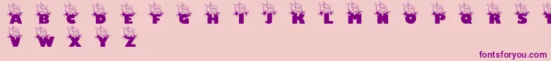 Jollysanta Font – Purple Fonts on Pink Background
