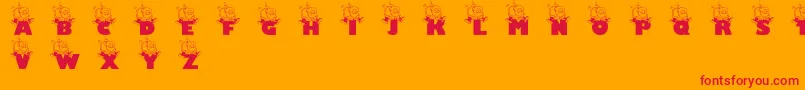 More about Jollysanta Font Jollysanta Font – Red Fonts on Orange Background