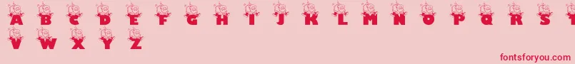 Jollysanta Font – Red Fonts on Pink Background