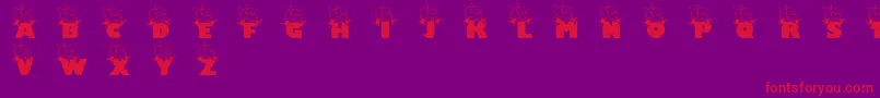 Шрифт Jollysanta – красные шрифты на фиолетовом фоне