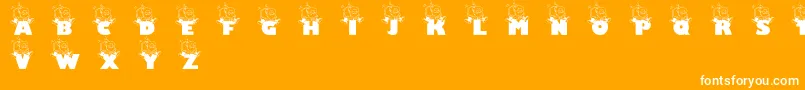 Jollysanta Font – White Fonts on Orange Background