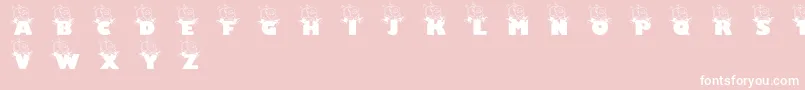 Jollysanta Font – White Fonts on Pink Background