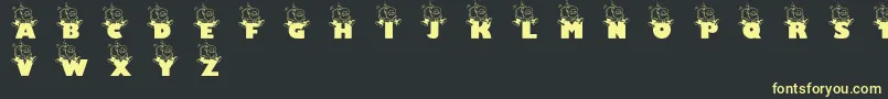 Jollysanta Font – Yellow Fonts on Black Background