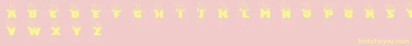 Jollysanta Font – Yellow Fonts on Pink Background