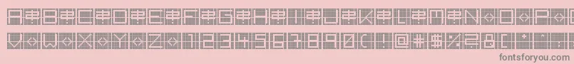 BackToHeavyCoatFatGroundGrid Font – Gray Fonts on Pink Background