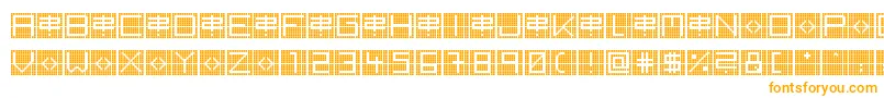 BackToHeavyCoatFatGroundGrid Font – Orange Fonts on White Background