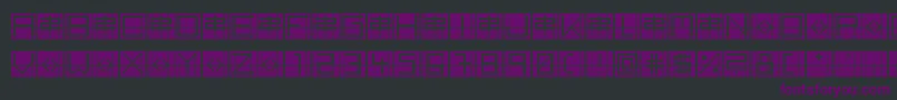 BackToHeavyCoatFatGroundGrid Font – Purple Fonts on Black Background