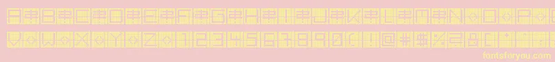 BackToHeavyCoatFatGroundGrid Font – Yellow Fonts on Pink Background