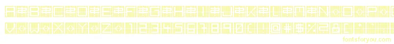 BackToHeavyCoatFatGroundGrid Font – Yellow Fonts on White Background