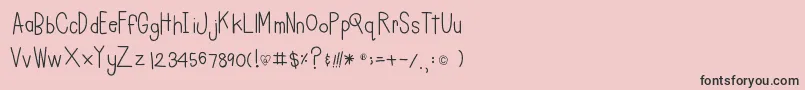 Charleesinahurry Font – Black Fonts on Pink Background