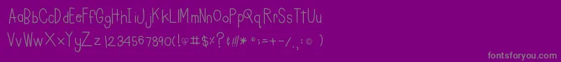 Charleesinahurry-Schriftart – Graue Schriften auf violettem Hintergrund