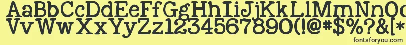 Kgnexttomesolid Font – Black Fonts on Yellow Background