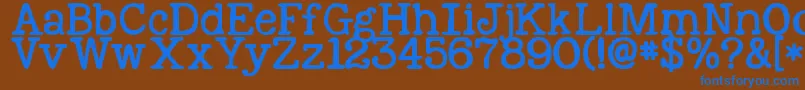 Kgnexttomesolid Font – Blue Fonts on Brown Background