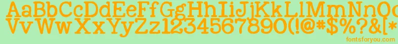 Kgnexttomesolid Font – Orange Fonts on Green Background