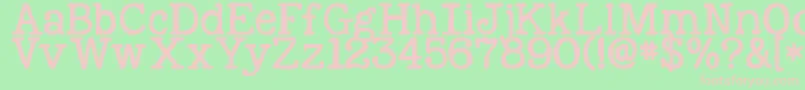 Kgnexttomesolid Font – Pink Fonts on Green Background