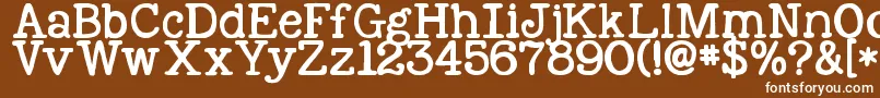 フォントKgnexttomesolid – 茶色の背景に白い文字