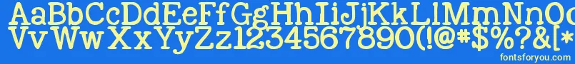 Kgnexttomesolid Font – Yellow Fonts on Blue Background