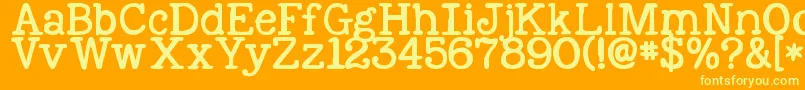 Kgnexttomesolid Font – Yellow Fonts on Orange Background