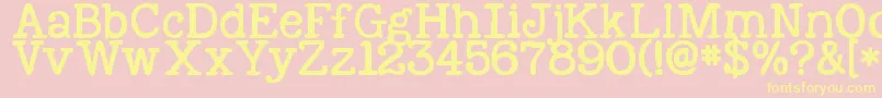 Kgnexttomesolid Font – Yellow Fonts on Pink Background