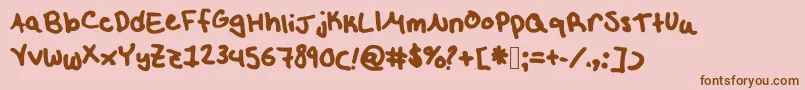 Etw Font – Brown Fonts on Pink Background