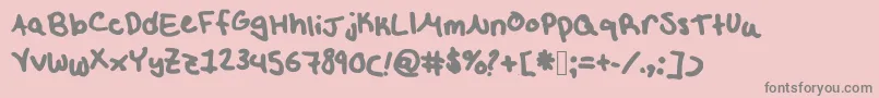 Etw Font – Gray Fonts on Pink Background