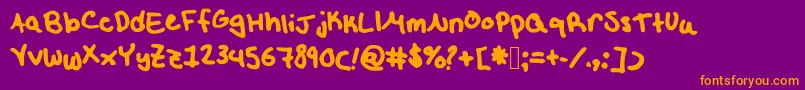 Etw Font – Orange Fonts on Purple Background