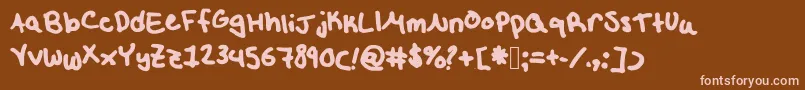 Etw Font – Pink Fonts on Brown Background