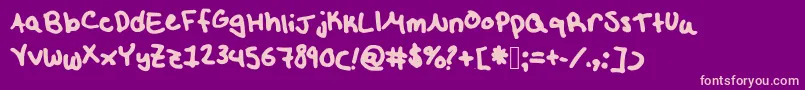 Etw-Schriftart – Rosa Schriften auf violettem Hintergrund