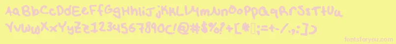 Etw Font – Pink Fonts on Yellow Background