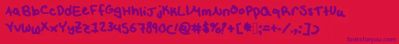 Etw Font – Purple Fonts on Red Background