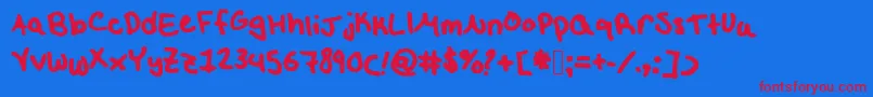 Etw Font – Red Fonts on Blue Background