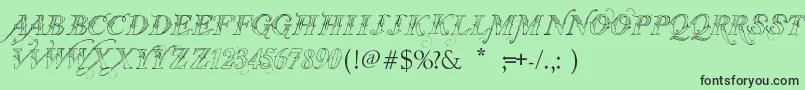 VtksThanksYou Font – Black Fonts on Green Background